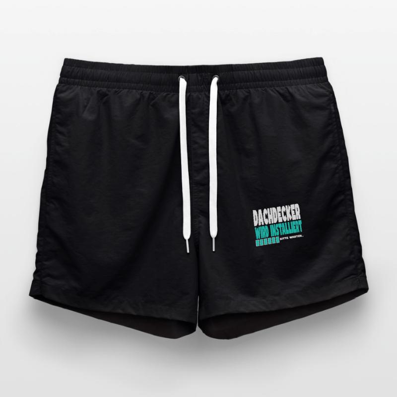Dachdecker wird installiert Badeshorts