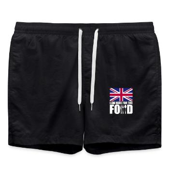 United Kingdom UK holiday travel souvenir - Swim Trunks - black - Front - AI Model Male 185 light (185cm)