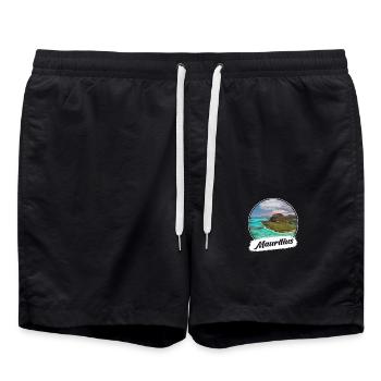 Souvenir de l’île Maurice - Short de bain - noir - Devant - AI Model Male 185 light (185cm)