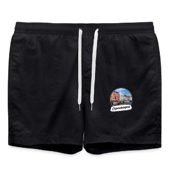 Souvenir de Copenhague - Short de bain - noir - Devant - AI Model Male 185 light (185cm)