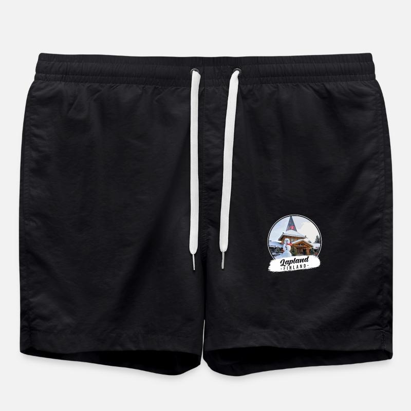 Lapland Finland Souvenir - Swim Trunks - black