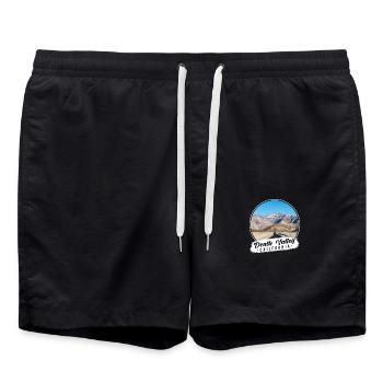 Death Valley California Souvenir - Swim Trunks - black - Front - AI Model Male 185 light (185cm)