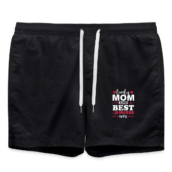 Mère infirmière chirurgicale - Short de bain - noir - Devant - AI Model Male 185 light (185cm)