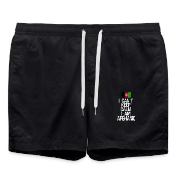 I can not Keep Calm I am Afghane - Badeshorts - Schwarz - Vorne - AI Model Male 185 light (185cm)
