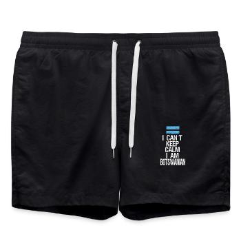 I can not Keep Calm I am Batswana - Swim Trunks - black - Front - AI Model Male 185 light (185cm)