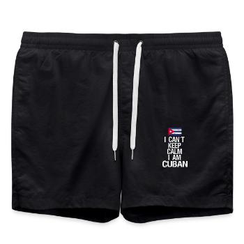 I can not Keep Calm I am Kuban - Swim Trunks - black - Front - AI Model Male 185 light (185cm)