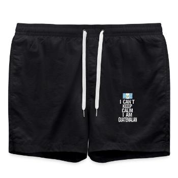I can not Keep Calm I am Guatemalan - Swim Trunks - black - Front - AI Model Male 185 light (185cm)