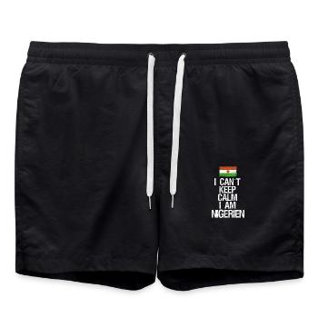 I can not Keep Calm I am Nigrer - Swim Trunks - black - Front - AI Model Male 185 light (185cm)