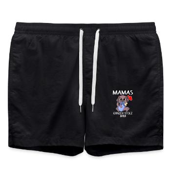 Baby 2023 - Geburt Schwanger 2023 - Baby Junge - Badeshorts - Schwarz - Vorne - AI Model Male 185 light (185cm)