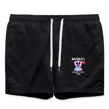 Baby 2023 - Geburt Schwanger 2023 - Baby Junge - Badeshorts - Schwarz - Vorne - AI Model Male 185 light (185cm)