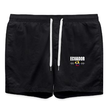 Ecuador Fußball - Badeshorts - Schwarz - Vorne - AI Model Male 185 light (185cm)