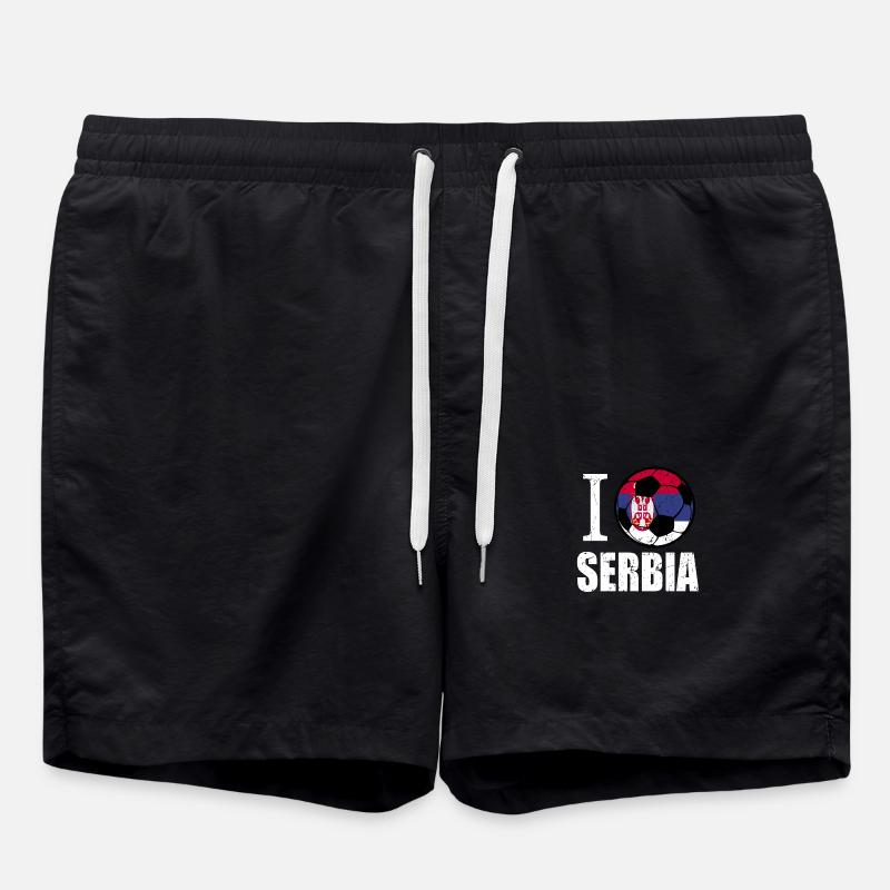 Serbie Football - Short de bain - noir