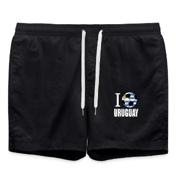 Uruguay Football - Swim Trunks - black - Front - AI Model Male 185 light (185cm)