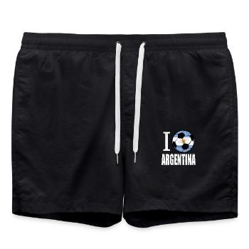 ARGENTINA Football - Swim Trunks - black - Front - AI Model Male 185 light (185cm)
