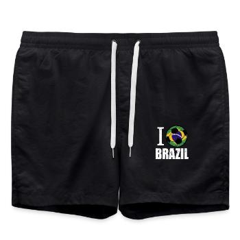 Brazil Football - Swim Trunks - black - Front - AI Model Male 185 light (185cm)