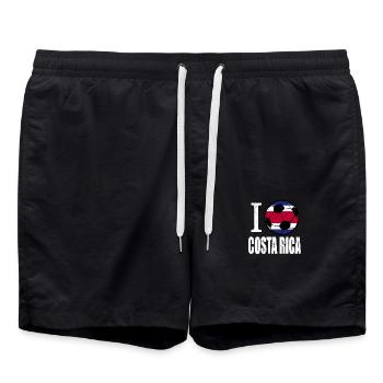 Costa Rica Fußball - Badeshorts - Schwarz - Vorne - AI Model Male 185 light (185cm)