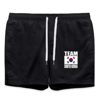 Équipe de Corée du Sud de football - Short de bain - noir - Devant - AI Model Male 185 light (185cm)