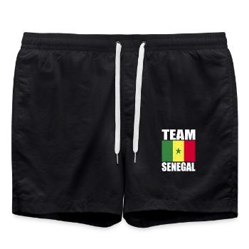 Équipe du Sénégal de football - Short de bain - noir - Devant - AI Model Male 185 light (185cm)