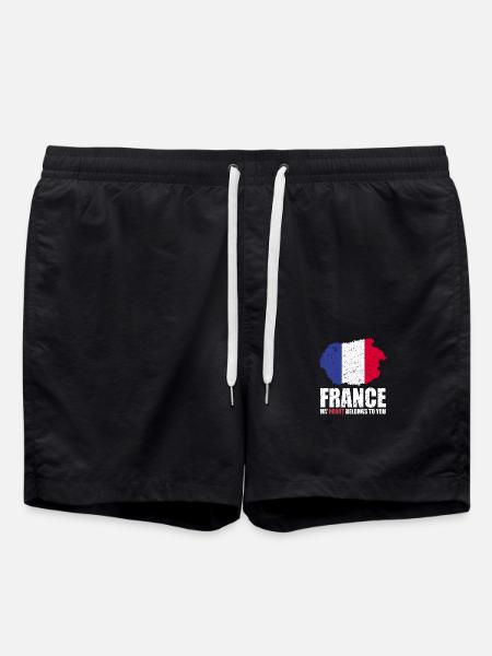 Français drapeau - Short de bain - noir