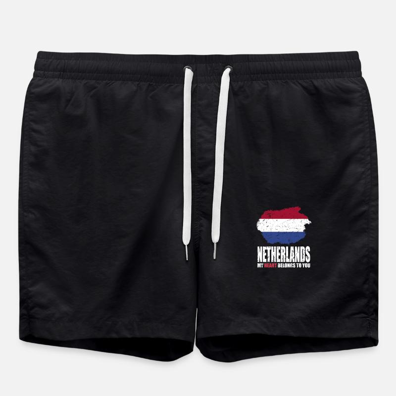 Netherlands flag - Swim Trunks - black