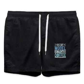 Dicton modèle café - Short de bain - noir - Devant - AI Model Male 185 light (185cm)