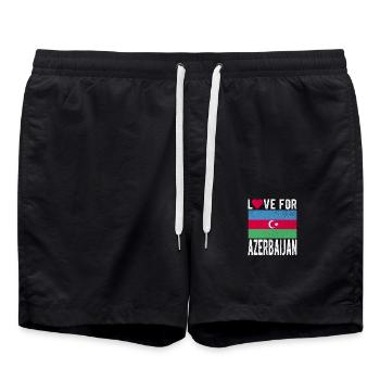 Azerbaïdjan Souvenir - Short de bain - noir - Devant - AI Model Male 185 light (185cm)
