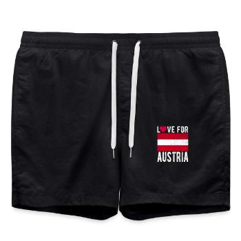 Austria Souvenir - Swim Trunks - black - Front - AI Model Male 185 light (185cm)
