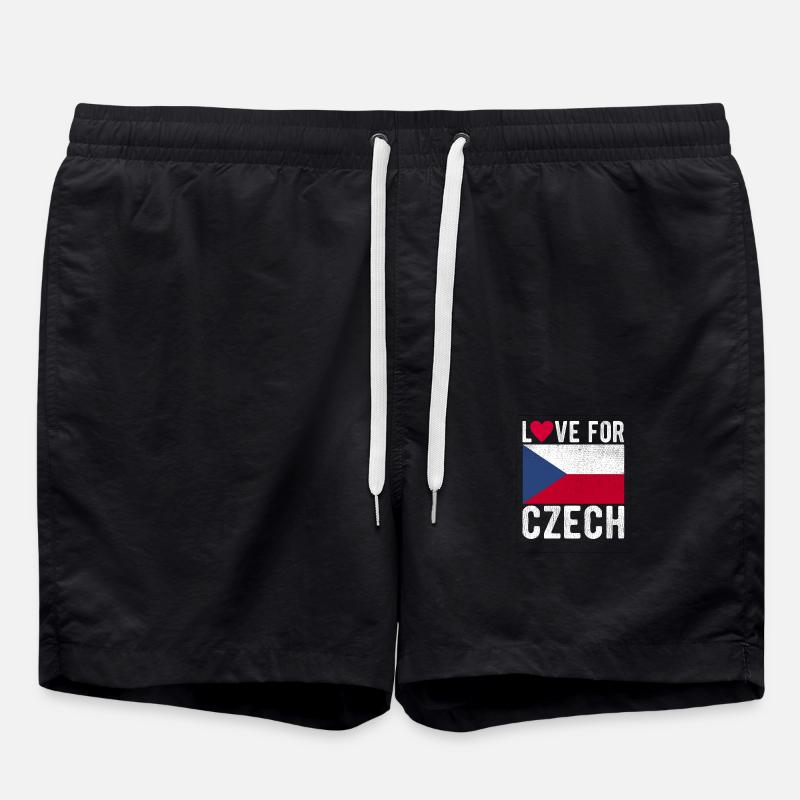 Tschechisch Souvenir - Badeshorts - Schwarz