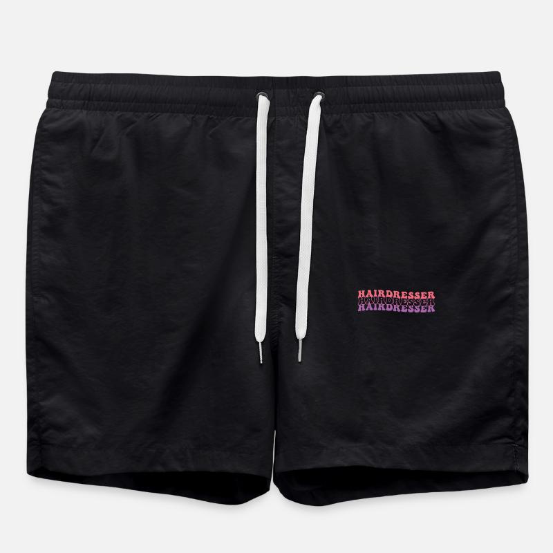 Krankenschwester Hippie - Badeshorts - Schwarz