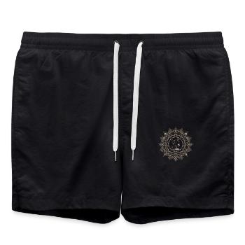 Steinbock sternzeichen Mandala - Badeshorts - Schwarz - Vorne - AI Model Male 185 light (185cm)