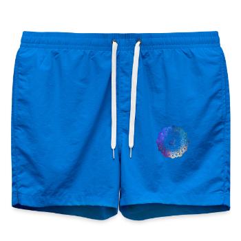 Leo Zodiac Symbol Mandala - Swim Trunks - cobalt blue - Front