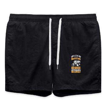 Diplôme en marketing - Short de bain - noir - Devant - AI Model Male 185 light (185cm)