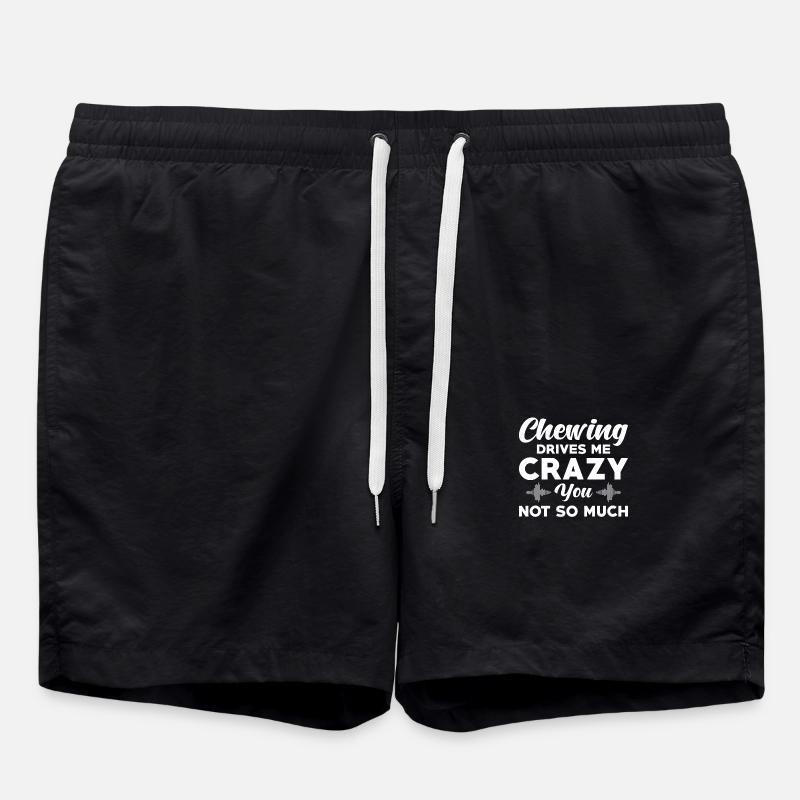 Misophonia saying chew - Swim Trunks - black