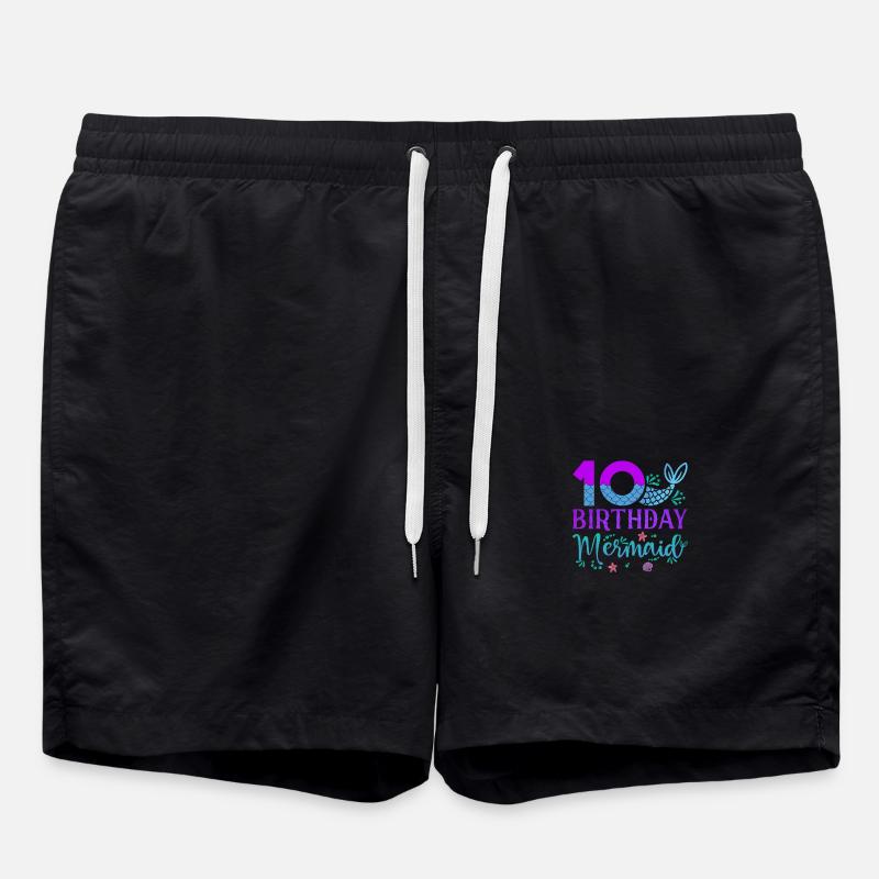 10e anniversaire Sirène - Short de bain - noir