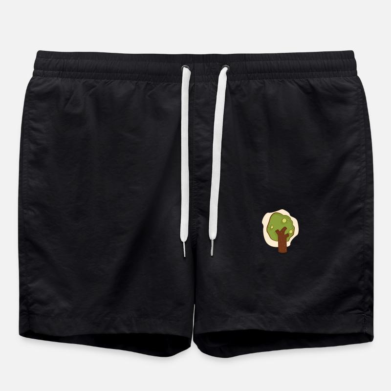 Baum - Badeshorts - Schwarz