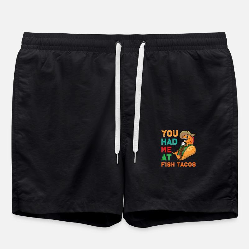 Fisch Tacos - Badeshorts - Schwarz