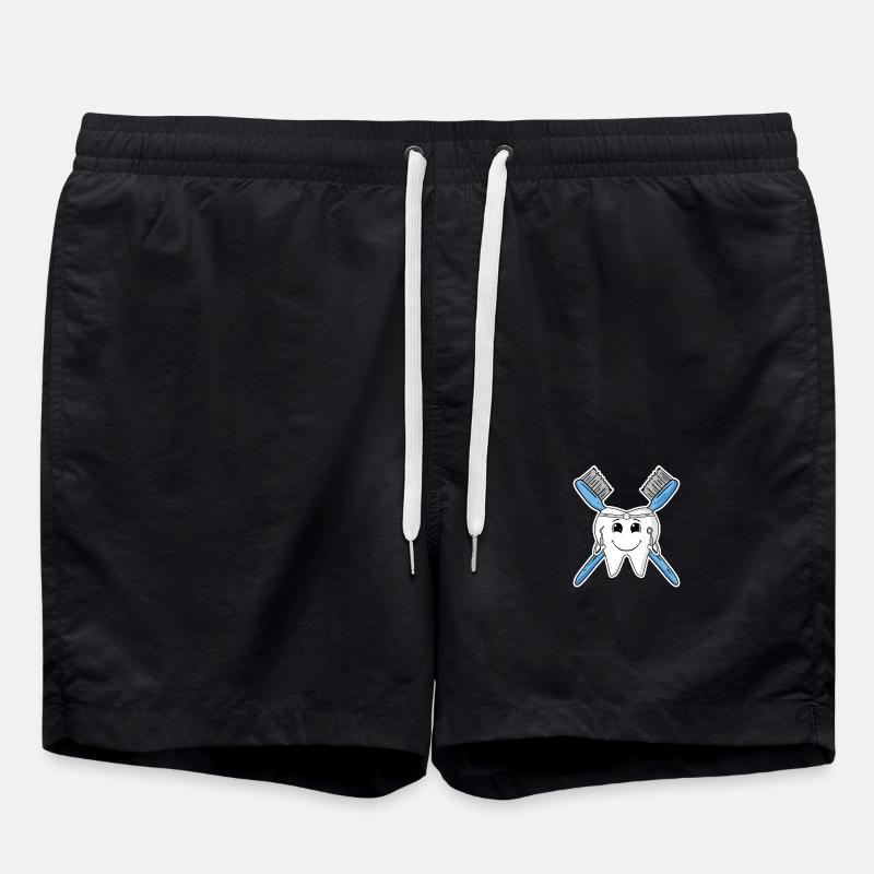 Tooth teeth - Swim Trunks - black
