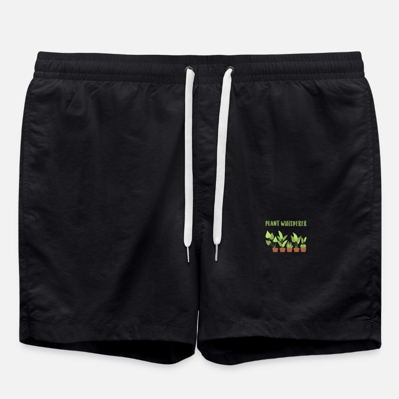 Plantes vertes - Short de bain - noir