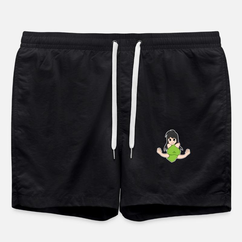 Anime - Swim Trunks - black
