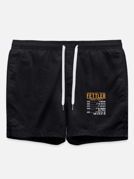 Fettler hourly wage - Swim Trunks - black