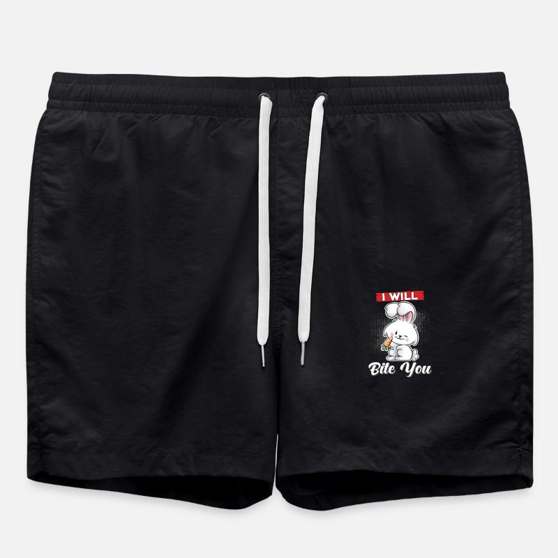 Rabbit Ich will dich beißen - Badeshorts - Schwarz
