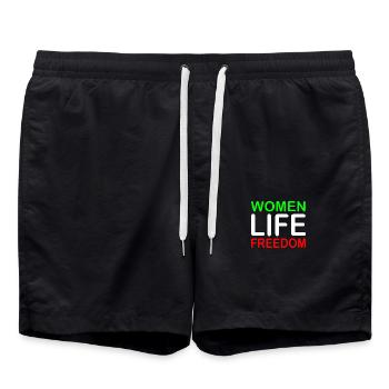 Women life freedom - Short de bain - noir - Devant - AI Model Male 185 light (185cm)