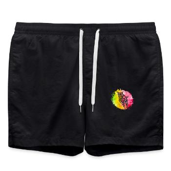 Boxer - Swim Trunks - black - Front - AI Model Male 185 light (185cm)