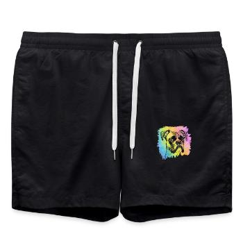 Boxer - Swim Trunks - black - Front - AI Model Male 185 light (185cm)