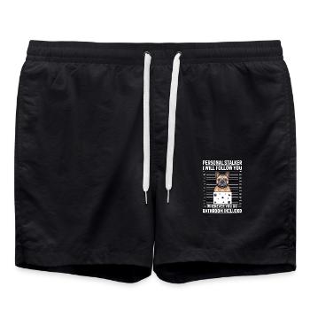 Personal Stalker Je te suivrai partout où tu iras - Short de bain - noir - Devant - AI Model Male 185 light (185cm)