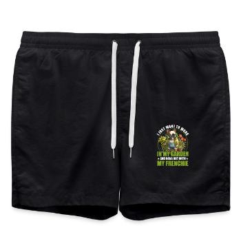 I just want to work in my garden and hang out with - Swim Trunks - black - Front - AI Model Male 185 light (185cm)