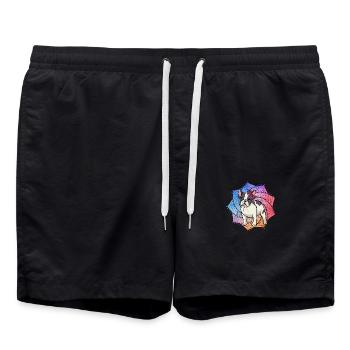 Bouledogue français - Short de bain - noir - Devant - AI Model Male 185 light (185cm)