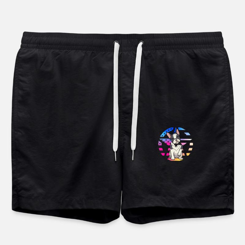 French Bulldog - Swim Trunks - black