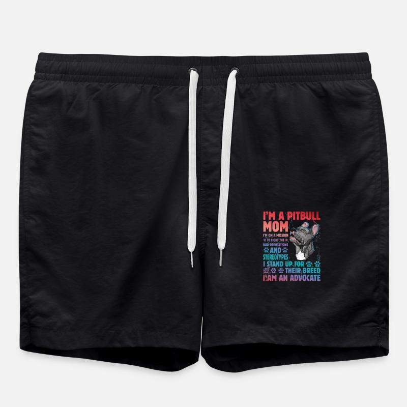 Pitbull Funny Saying - Swim Trunks - black