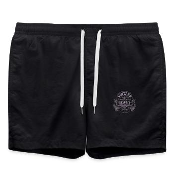Millésime 1953 Anniversaire Dictons - Short de bain - noir - Devant - AI Model Male 185 light (185cm)